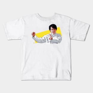 Jackie Chan - An illustration by Paul Cemmick Kids T-Shirt